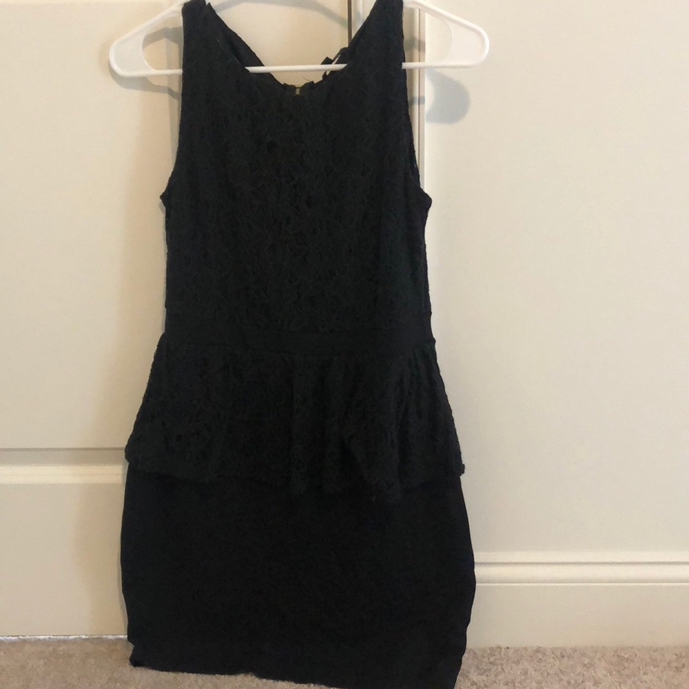 Black peplum dress